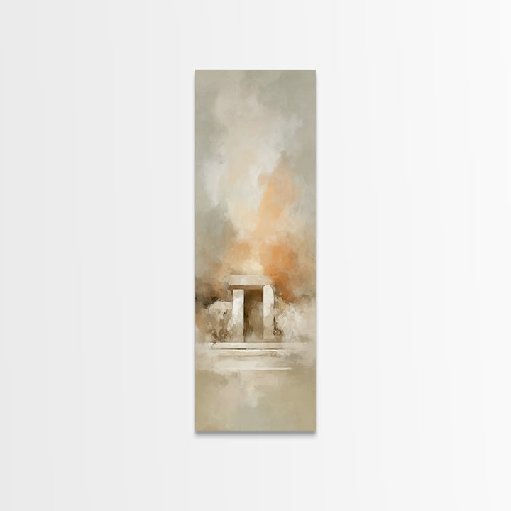 Stone Of Promise – Framed Canvas Print – Christian Wall Art – Tall Narrow Wall Art – Jesus Painting – Christian Art Canvas