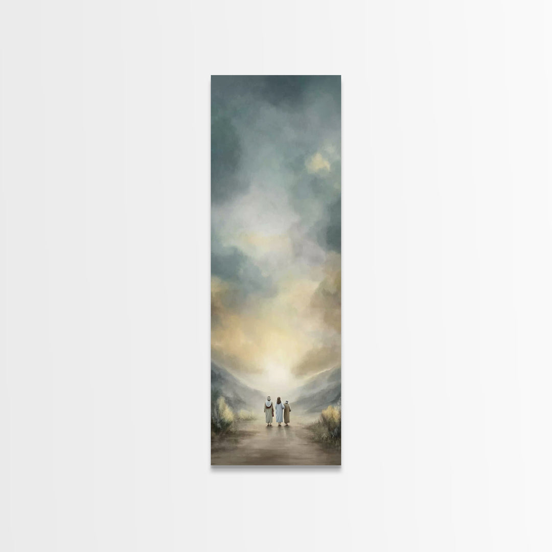 Journey Of Peace – Framed Canvas Print – Christian Wall Art – Christian Art Canvas – Jesus Painting – Tall Narrow Wall Art