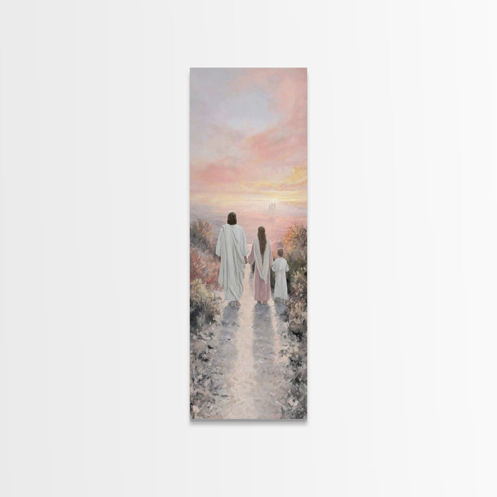 Path Of Heaven – Framed Canvas Print – Christian Art Canvas – Tall Narrow Wall Art – Christian Wall Art – Jesus Painting