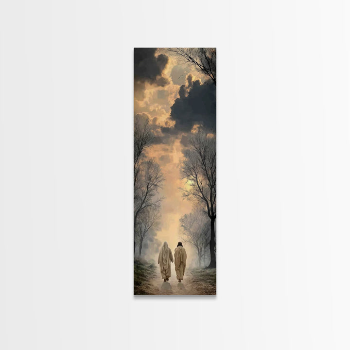Evening Of Hope – Framed Canvas Print – Christian Wall Art – Tall Narrow Wall Art – Jesus Painting – Christian Art Canvas