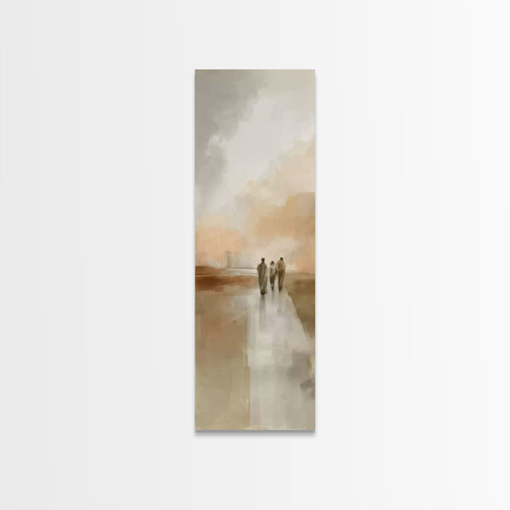 Desert Path Light – Framed Canvas Print – Tall Narrow Wall Art – Christian Art Canvas – Jesus Painting – Christian Wall Art