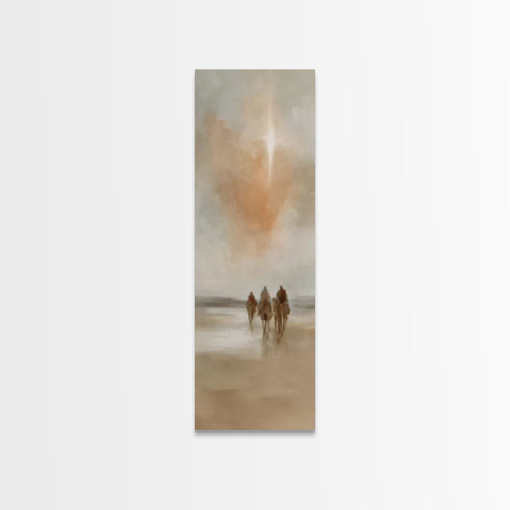 Starward Journey – Framed Canvas Print – Christian Wall Art – Jesus Painting – Tall Narrow Wall Art – Christian Art Canvas