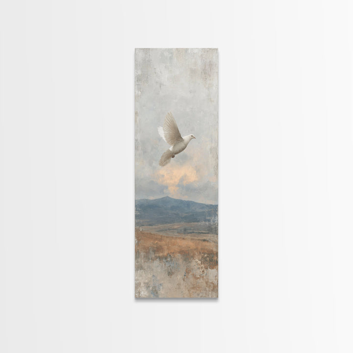 Horizon Flight Blessing – Framed Canvas Print – Narrow Art – Christian Art – Christian Art Canvas – Christian Wall Art – Christian Art Prin