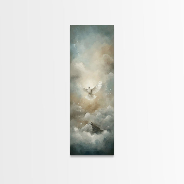 Heavenly Dawn Flight – Framed Canvas Print – Christian Art Canvas – Christian Painting – Skinny Art – Christian Wall Art – Christmas Art