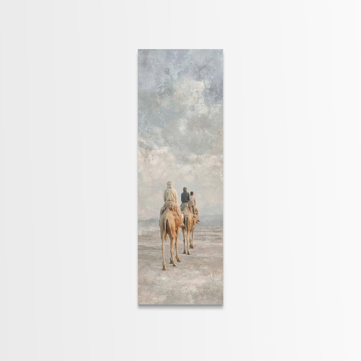 Wandering Faith Trio – Framed Canvas Print – Christian Art Canvas – Tall Skinny Art Print – Christian Christmas Art – Christian Art