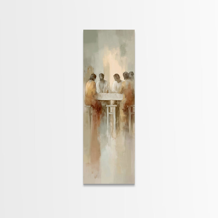 Holy Communion – Framed Canvas Print – Christian Wall Art – Narrow Art – Christian Art Canvas – Christian Painting – Subtle Christian Art