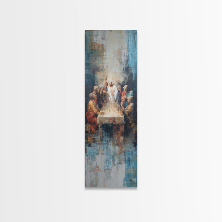 Blessing Of Fellowship – Framed Canvas Print – Christian Art Canvas – Christian Wall Art – Skinny Art – Jesus Painting – Christian Art