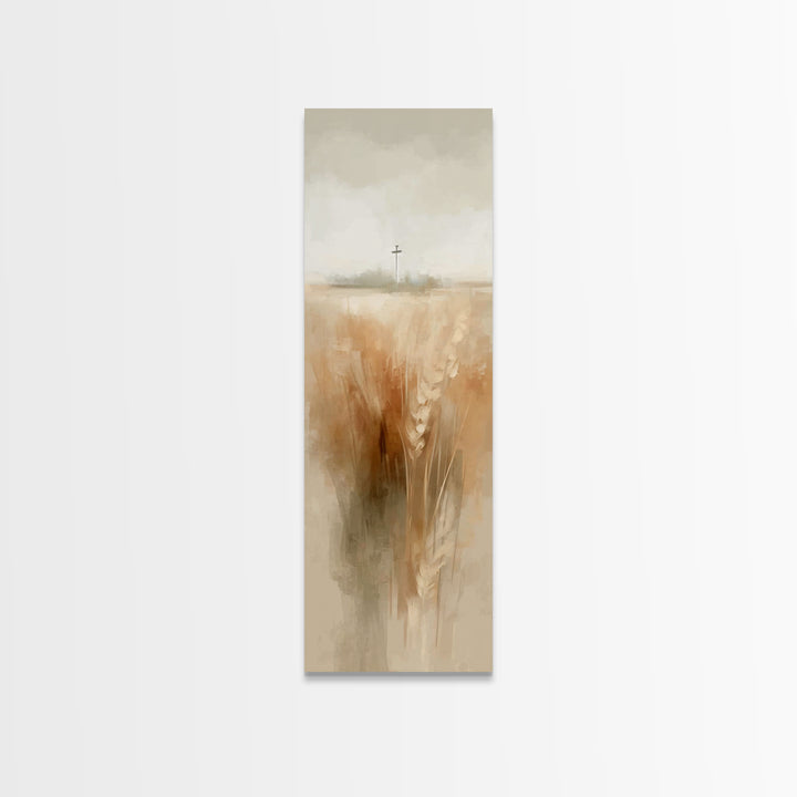 Field Of Promise – Framed Canvas Print – Christian Wall Art – Christian Art Canvas – Narrow Art – Christian Painting – Modern Christian Art