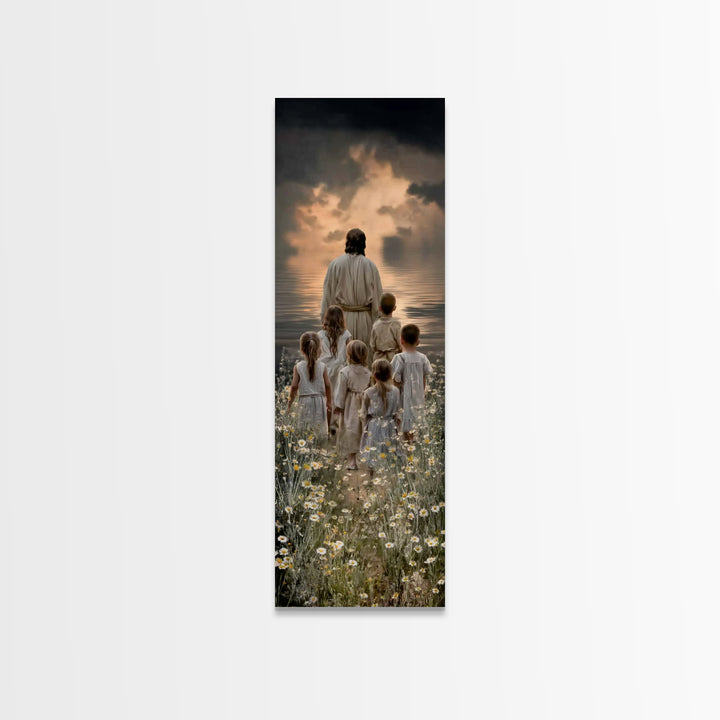 Pathway Of Mercy – Framed Canvas Print – Tall Skinny Art Print – Christian Art Print – Christian Wall Art – Jesus Painting – Subtle Christi