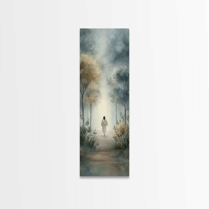 Pathway Of Hope – Framed Canvas Print – Tall Narrow Wall Art – Christian Art Canvas – Jesus Painting – Christmas Art – Christian Christmas
