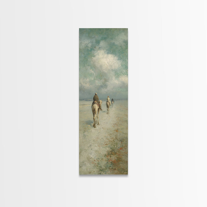 Quiet Desert Procession – Framed Canvas Print – Christian Wall Art – Christmas Art – Skinny Art – Christian Art Canvas – Christian Christma