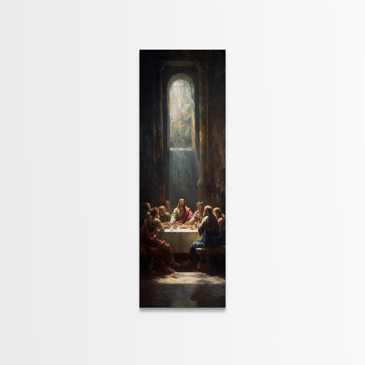 Holy Table Light – Framed Canvas Print – Christian Art Canvas – Jesus Painting – Christian Wall Art – Modern Christian Art – Christmas Art