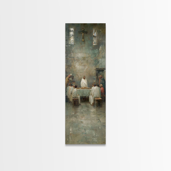 Sanctuary Gathering – Framed Canvas Print – Christian Wall Art – Vintage Christian Painting – Christian Art Canvas – Jesus Painting – Chris