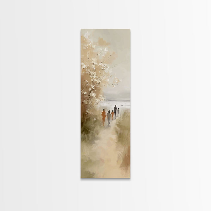 Evening Shore Peace – Framed Canvas Print – Narrow Art – Christian Wall Art – Christian Art Canvas – Jesus Painting – Christian Gift