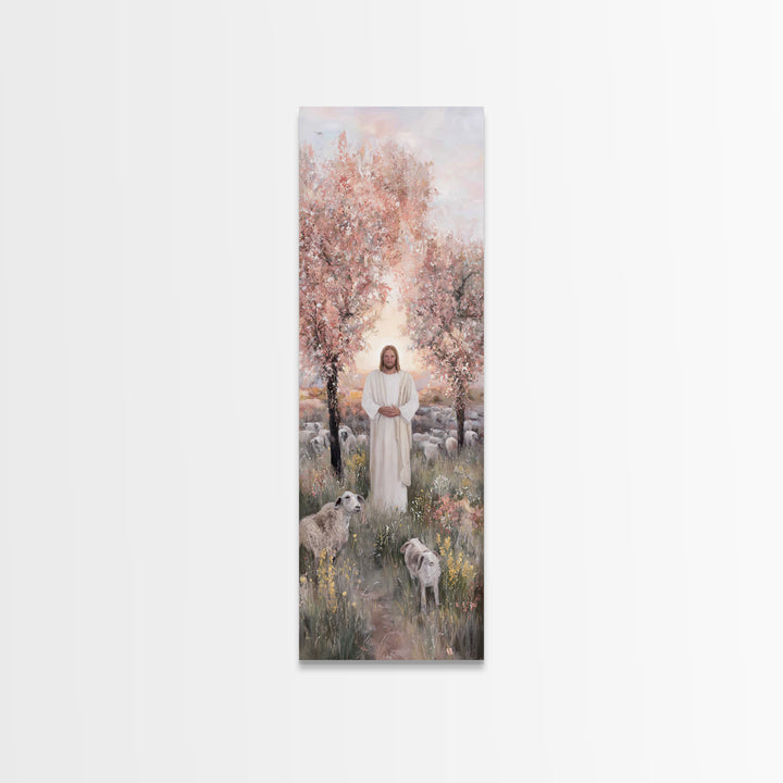 Morning Of Promise – Framed Canvas Print – Christian Wall Art – Christian Art Canvas – Narrow Art – Jesus Painting – Christmas Art
