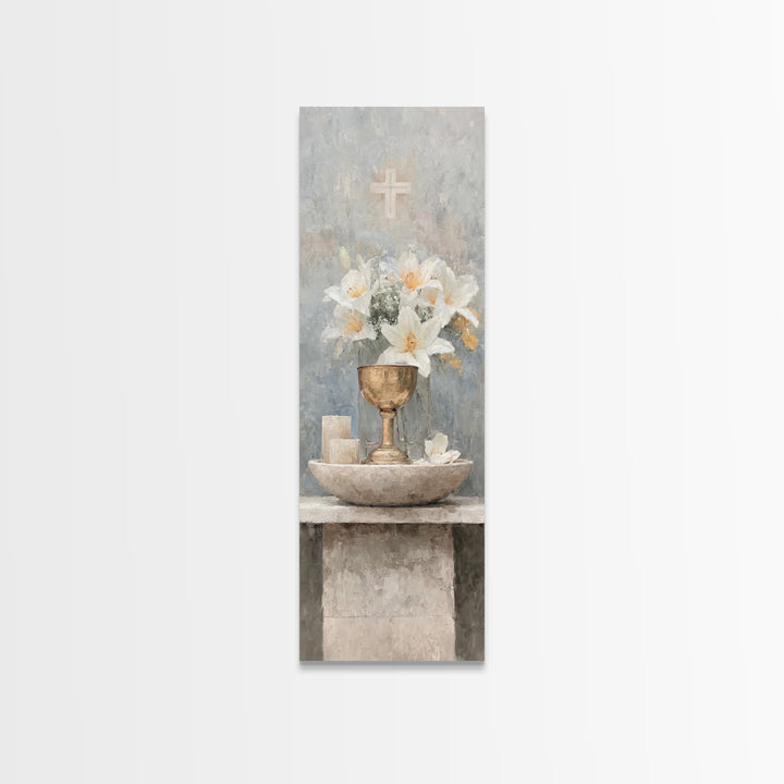 Sanctuary Of Peace – Framed Canvas Print – Narrow Art – Christian Wall Art – Christian Art Canvas – Christian Paintings – Christian Decor