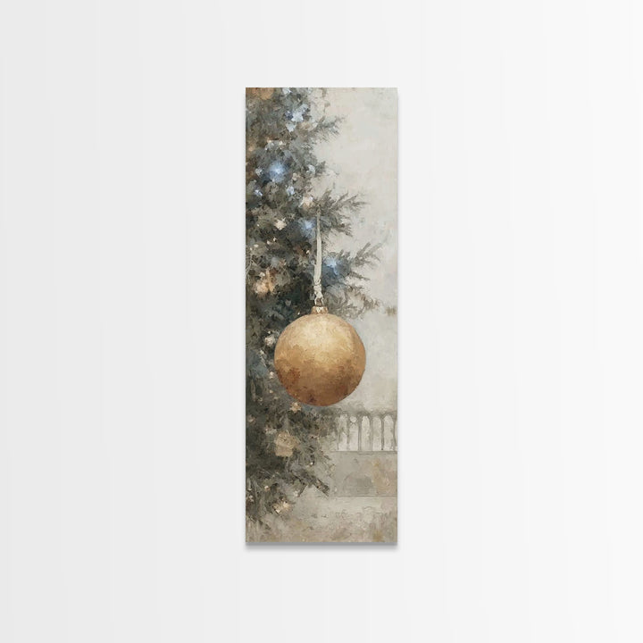 Winter Star Harmony – Framed Canvas Print – Narrow Art – Christmas Wall Art – Christmas Art Prints – Christian Christmas Art – Christmas Ca