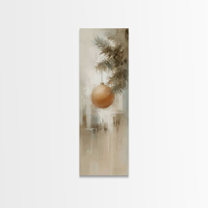 Heavenly Ornament Peace – Framed Canvas Print – Narrow Art – Christian Christmas Art – Christmas Wall Art – Christmas Art Prints – Christma