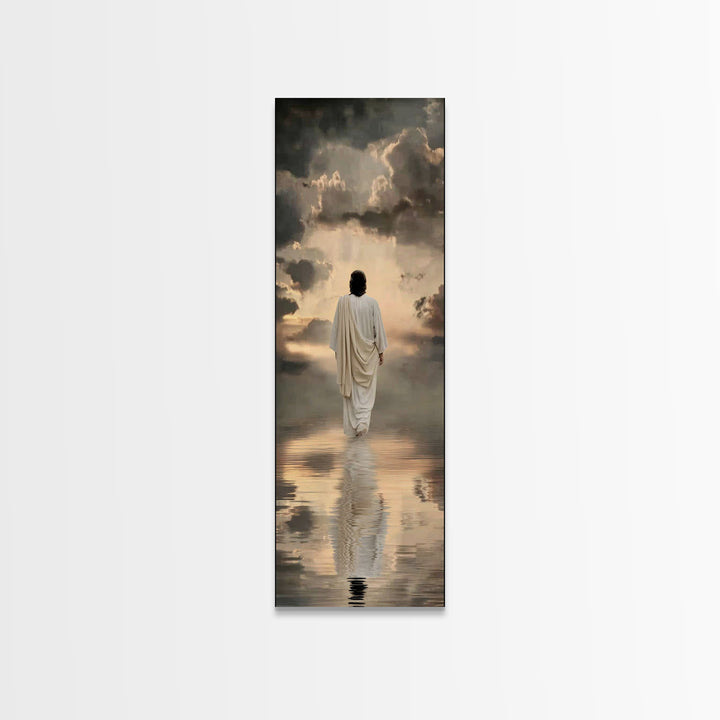 Dawn Of Mercy – Framed Canvas Print – Christian Wall Art – Jesus Painting – Christian Art Canvas – Tall Skinny Art Print – Christian Christ