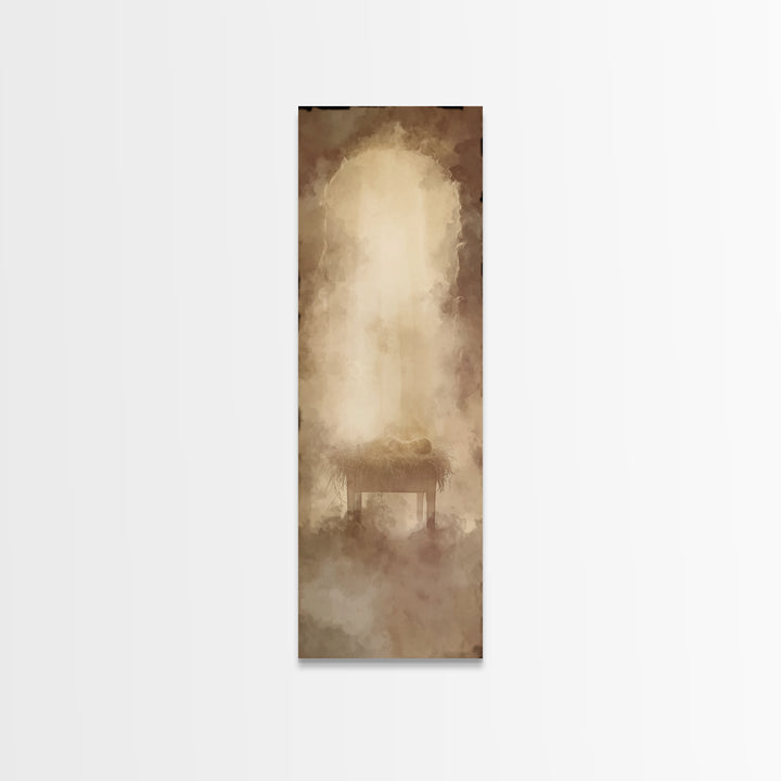 Heavenly Promise – Framed Canvas Print – Christian Wall Art – Christian Art Canvas – Tall Narrow Wall Art – Christian Christmas Art – Chris