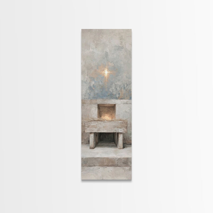 City Of Light – Framed Canvas Print – Christian Art Canvas – Christian Christmas Art – Christmas Wall Art – Skinny Art – Christian Art