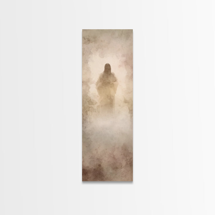 Heavenly Dawn Mercy – Framed Canvas Print – Christian Wall Art – Christian Art Canvas – Jesus Painting – Tall Narrow Wall Art – Faith Art