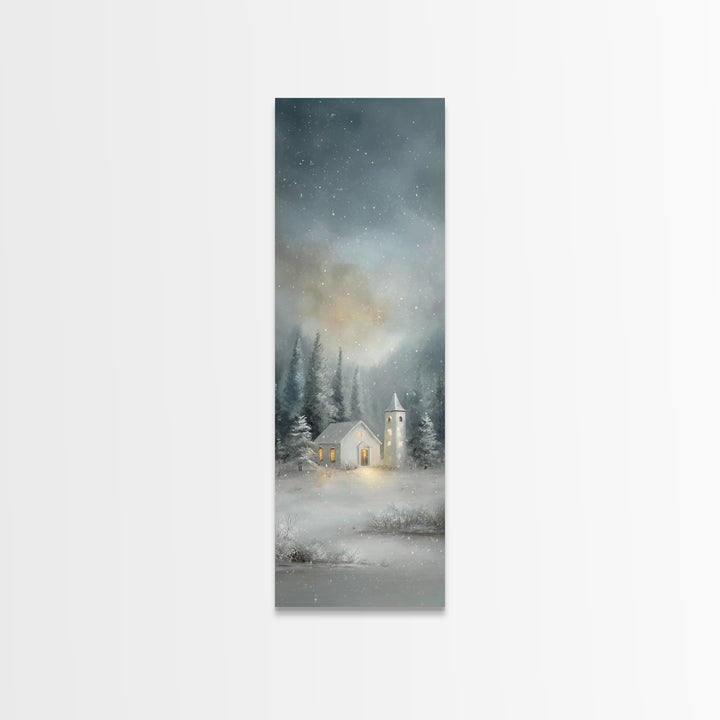 Winter Haven Grace | Framed Canvas Print | Narrow Art | Christian Art Canvas | Framed Christmas Art | Christian Wall Art | Christmas Art Pr