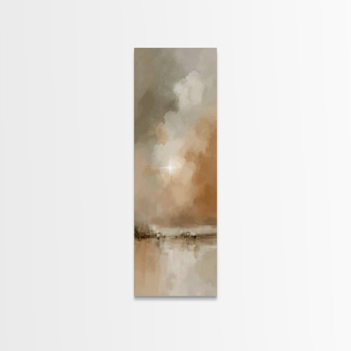 Radiant Winter Star – Framed Canvas Print – Christian Christmas Art – Christian Wall Art – Christmas Canvas Wall Art – Skinny Art – Christi