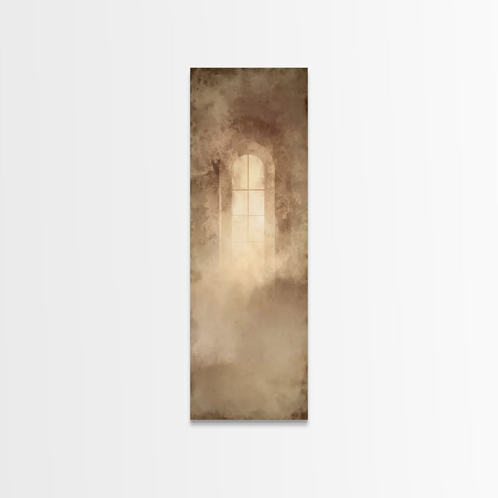 Window Of Grace | Framed Canvas Print | Christian Wall Art | Christian Art Canvas | Minimalist Christian Art | Narrow Art | Christian Gift