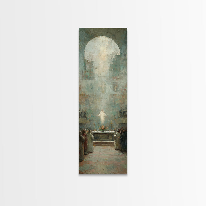 Ascension Glory | Framed Canvas Print | Christian Art Canvas | Christian Wall Art | Large Christian Painting | Skinny Art | Christian Art