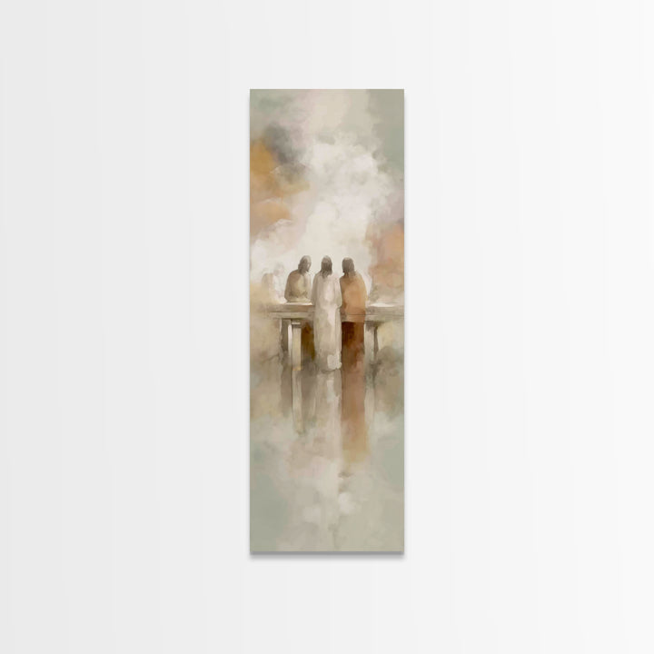 Table of Light – Framed Canvas Print – Tall Narrow Wall Art – Christian Wall Art – Christian Art Canvas – Christian Christmas Art – Christi