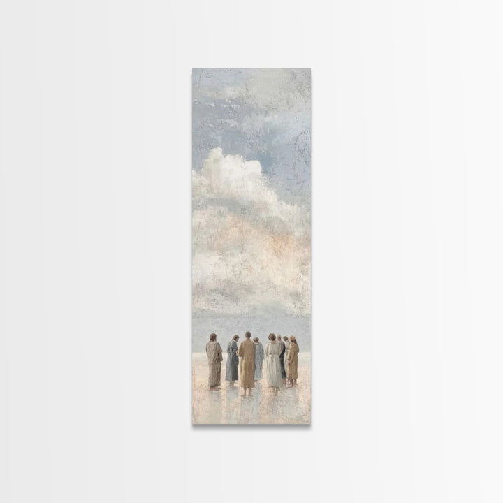 Gathered In Light – Framed Canvas Print – Tall Skinny Art Print – Christian Art Canvas – Christian Wall Art – Jesus Painting – Christian Ch