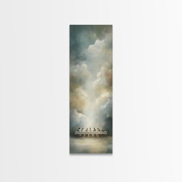 Radiant Supper – Framed Canvas Print – Tall Skinny Art Print – Christian Wall Art – Christian Art Canvas – Jesus Painting – Christmas Art