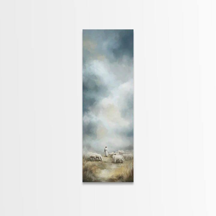 Field Of Mercy – Framed Canvas Print – Narrow Art – Christian Art Canvas – Christian Wall Art – Christian Painting – Christian Christmas Ar