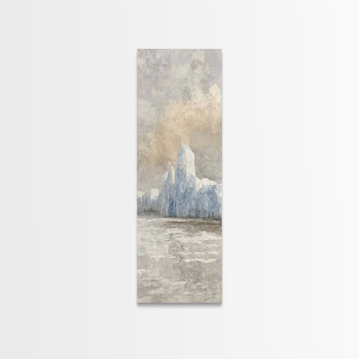 Iceberg Of Wonder | Framed Canvas Print | Christian Art | Christian Wall Art | Christian Art Canvas | Narrow Art | Christmas Art