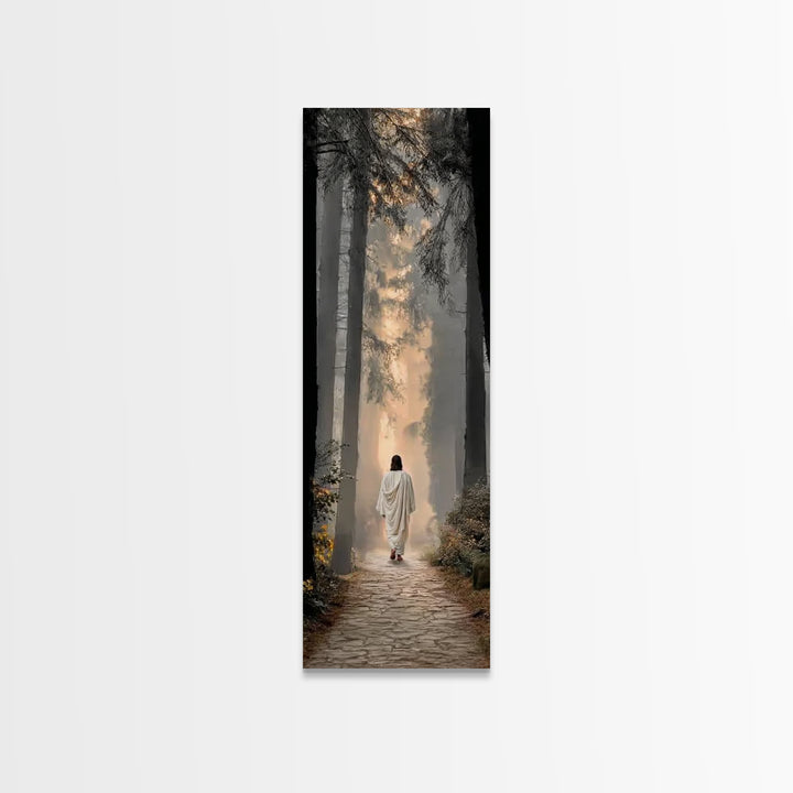 Forest Of Mercy, Framed Canvas Print, Christian Wall Art, Jesus Painting, Tall Narrow Wall Art, Christian Art Canvas, Christian Christmas A