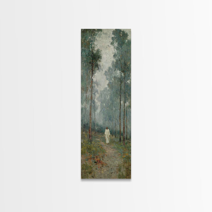 Morning Hope Trail | Framed Canvas Print | Christian Art | Christian Art Canvas | Narrow Art | Jesus Painting | Christian Christmas Art
