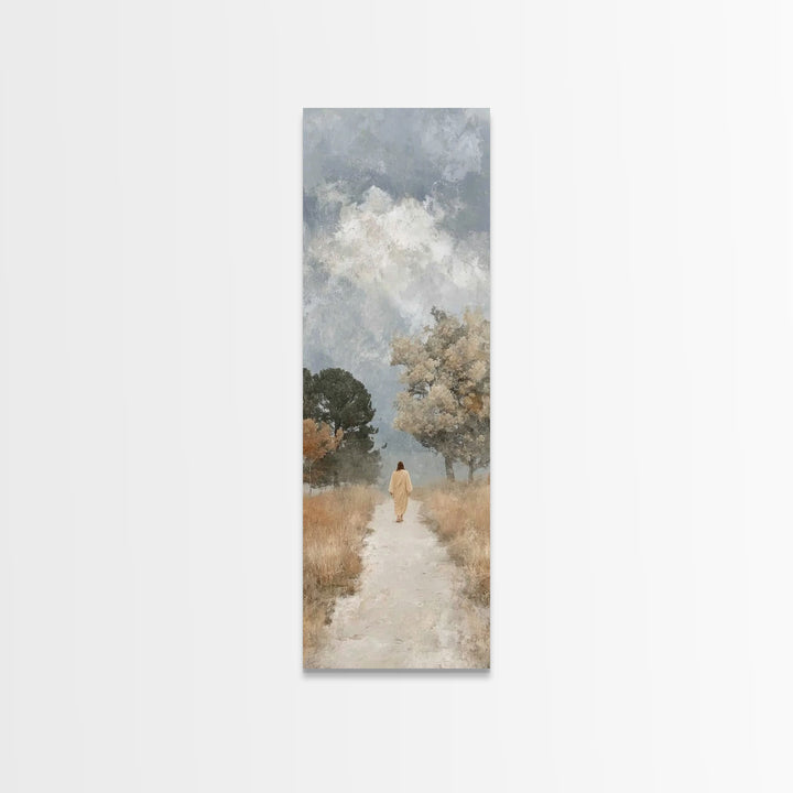 Heavenlit Journey – Framed Canvas Print – Christian Wall Art – Christian Art Canvas – Tall Narrow Wall Art – Christian Art – Jesus Painting