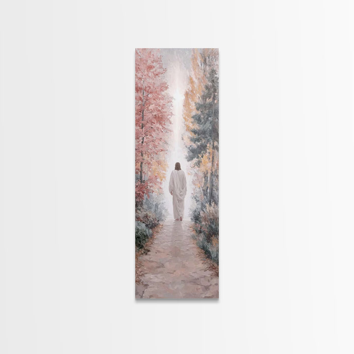 Path Of Light – Framed Canvas Print – Christian Wall Art – Jesus Painting – Christian Art Canvas – Tall Narrow Wall Art