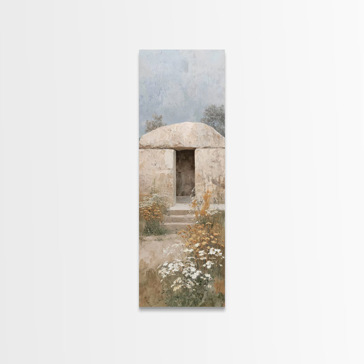 Open Tomb Glory – Framed Canvas Print – Christian Wall Art – Christian Christmas Art – Jesus Painting – Skinny Art – Christian Art Canvas