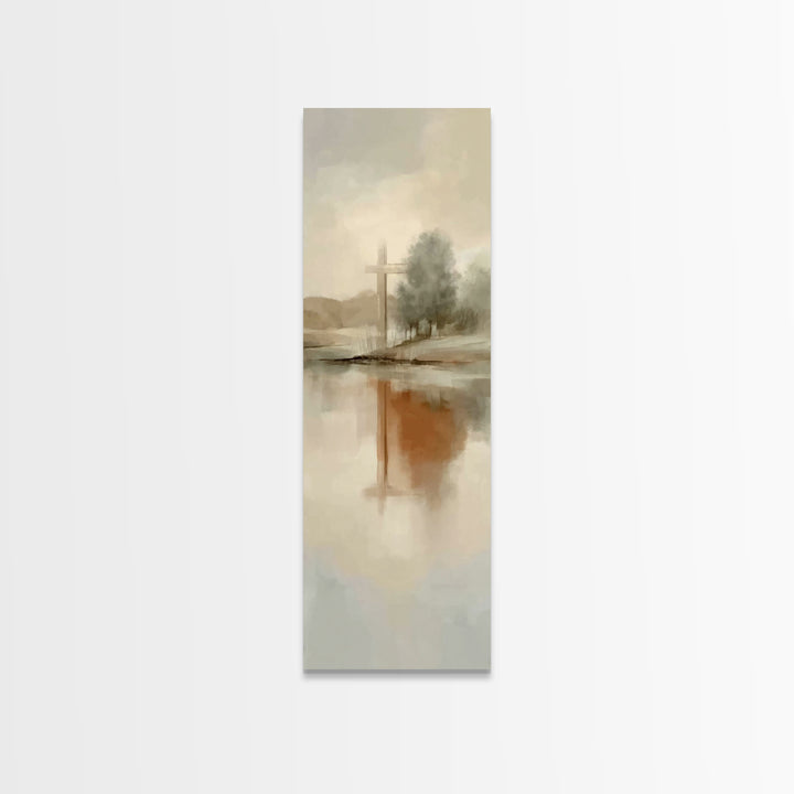Mist Of Redemption – Framed Canvas Print – Christian Wall Art – Abstract Christian Art – Skinny Art – Christian Art Canvas – Christian Gift