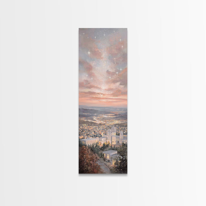 City Of Promise – Framed Canvas Print – Tall Narrow Wall Art – Christian Art Canvas – Christian Wall Art – Christmas Art – Christian Christ