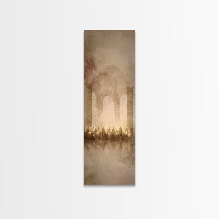 Promise Of Light – Framed Canvas Print – Tall Narrow Wall Art – Christian Painting – Christian Art Canvas – Christian Wall Art – Modern Chr