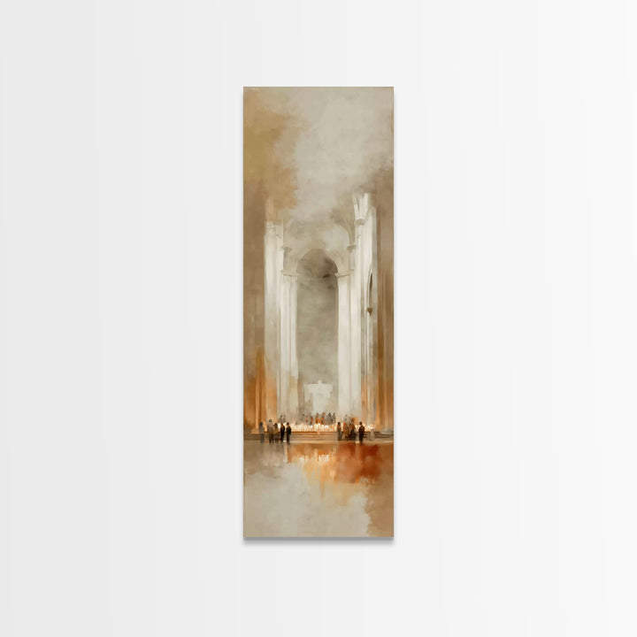 Cathedral Dawn – Framed Canvas Print – Skinny Art – Christian Art Canvas – Christian Wall Art – Framed Christian Art – Moody Christian Art
