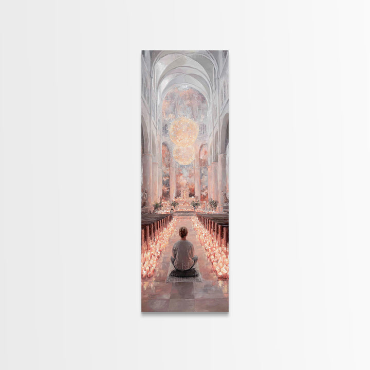 Sacred Gathering – Framed Canvas Print – Tall Narrow Wall Art – Christian Art – Christian Wall Art – Christian Art Canvas – Subtle Christia