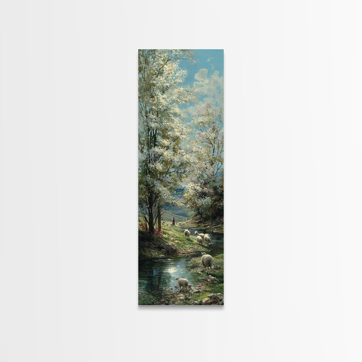 Springtime Of Mercy | Framed Canvas Print | Skinny Art | Christian Wall Art | Jesus Painting | Christian Art Print | Christmas Art