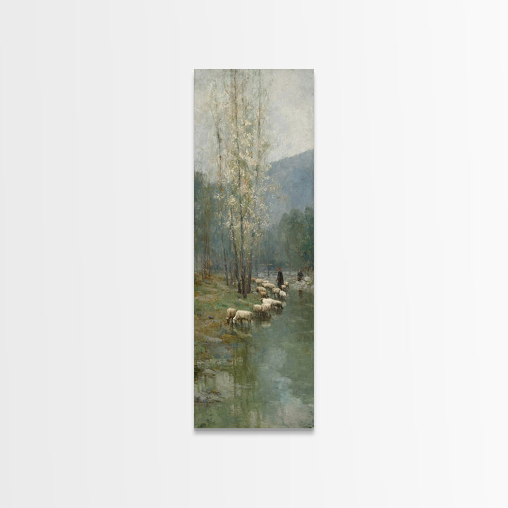 Blossoms Of Hope – Framed Canvas Print – Tall Skinny Art Print – Christian Art Canvas – Jesus Painting – Christian Christmas Art
