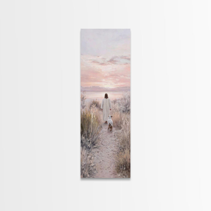 Dawn Of Comfort | Framed Canvas Print | Narrow Art | Christian Art Canvas | Jesus Painting | Christian Wall Art | Modern Christian Art