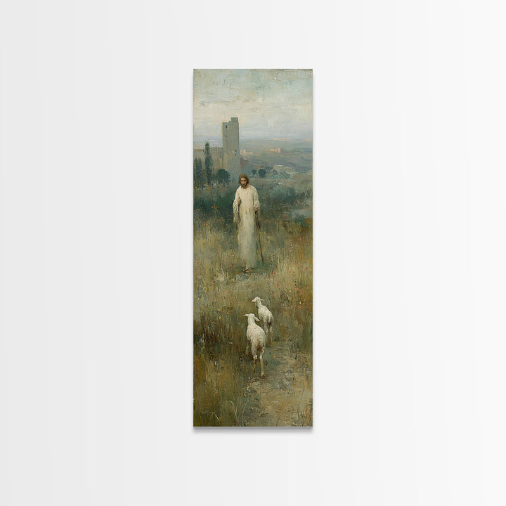 Heavenly Pathway | Framed Canvas Print | Skinny Art | Christian Art Print | Jesus Painting | Christian Wall Art | Christian Art Canvas