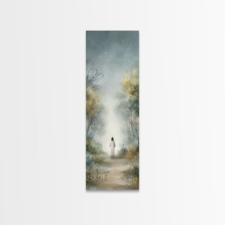 Forest Of Hope – Framed Canvas Print – Tall Narrow Wall Art – Christian Art Print – Christian Wall Art – Modern Christian Art – Jesus Paint